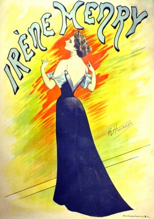 Irene Henry, Antique French Art Nouveau Poster